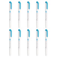 Zebra Pen - Iluminadores Zebra B-Wkt7-Mcya Mild Liner, Color Cian Suave, 10 Unidades