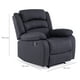 thumbnail image 3 of Berger 1 Cuerpo Reclinable Moderno Negro New Praga 8041rffbk, 3 of 8
