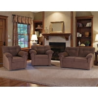 Muebles Altiro - Living Mateo 211 - Tela Felpa Chocolate