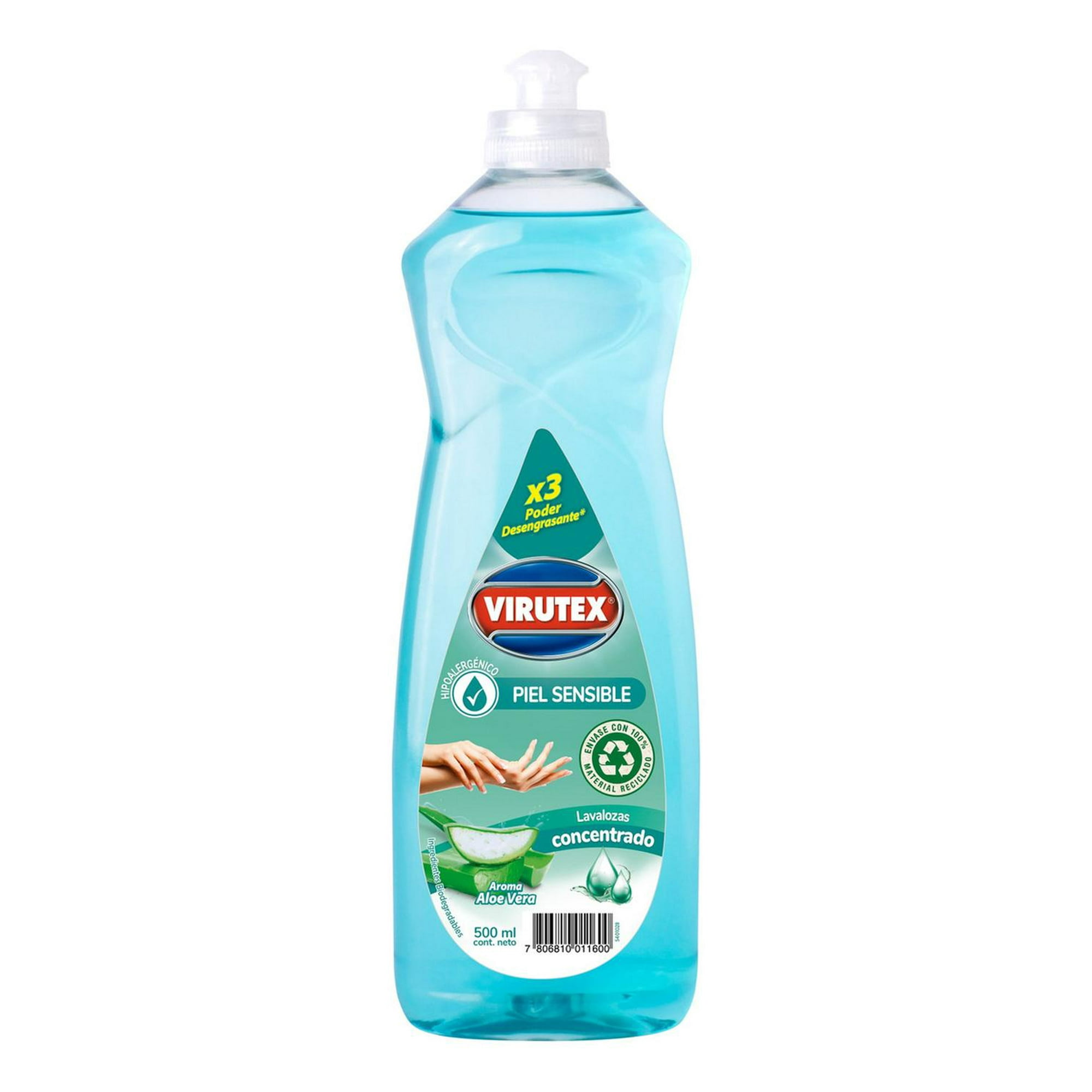 Lavaloza Piel Sensible Aloe Vera 500 ml Virutex