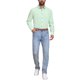 thumbnail image 2 of INSPIRE CHIC Camisa de Vestir de Manga Larga con Botones de Color Sólido para Hombre, Regreso a Clases, XL Verde Claro, 2 of 5