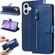 thumbnail image 1 of Funda con Cremallera para iPhone 17, Carcasa Cartera de Cuero PU con Soporte y Tarjetero, 1 of 5