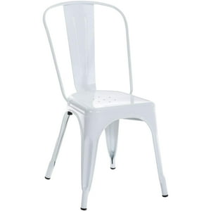 Itahome - Silla De Comedor Metal Tolix Blanco
