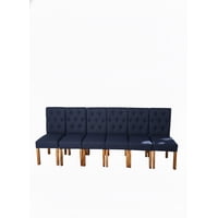 Vitelio - Pack 6 Sillas De Comedor De Madera Capitonés
