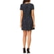 thumbnail image 3 of Vestido de Fiesta de Línea A con Estampado Cuadrado y Manga Corta para Mujer de INSPIRE CHIC L Azul-Estrellas, 3 of 8