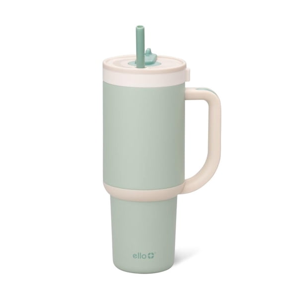 Vaso Ello Oasis con asa y pajita retráctil de 900 ml