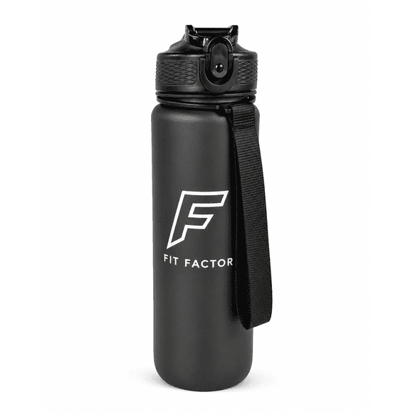 Botella De Agua 1 Litro Bpa Free Gym Ejercicio Deporte Negra