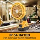 thumbnail image 5 of Ventilador Portátil para Tienda de Campaña para Dewalt 20V Batería de Iones de Litio con Luz LED de 9W Ventilador para Obra, 5 of 8