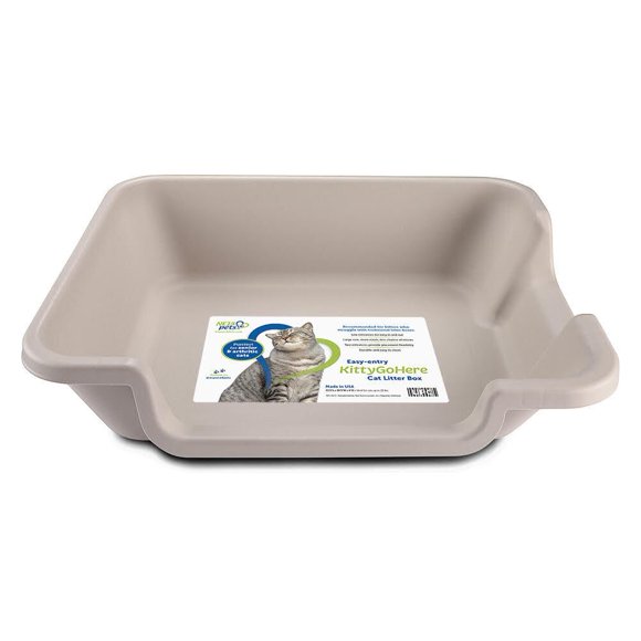 Arenero NE14pets 57x47x15 cm Entrada Fácil Gris