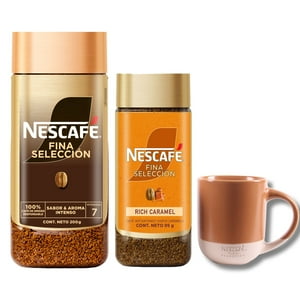 Nescafé - Pack Cafe Nescafe Fina Seleccion 200G + Fina Selección Caramelo 95G + Mug