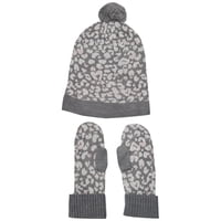Set De Gorro Y Guantes Tommy Hilfiger Para Niñas, Gris Jaspeado Claro