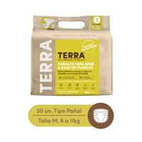 Terra - Pañales Biodegradables Talla M 20 Un
