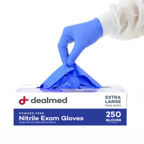Guantes desechables Dealmed de nitrilo de grado médico, 250 unidades