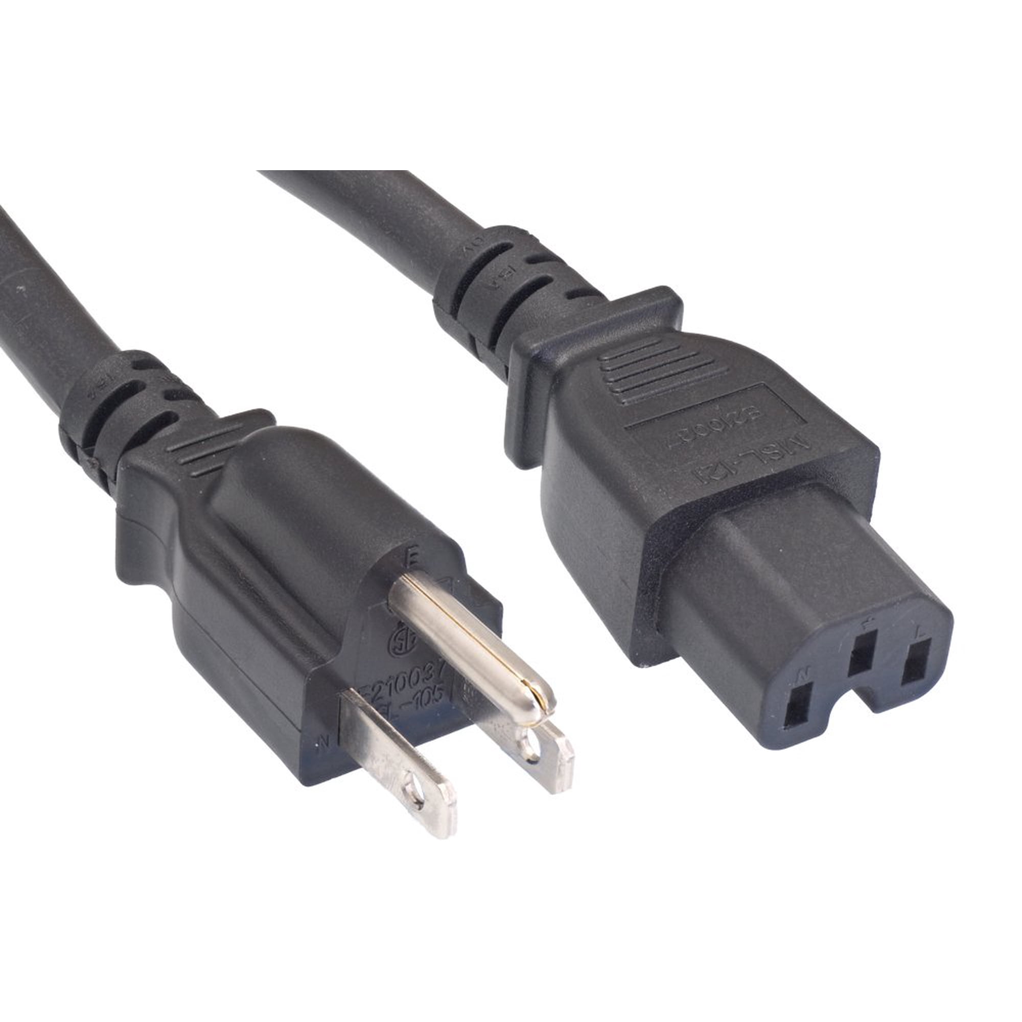 Cable De Alimentación Cablelera Nema 5-15p A Iec320 C15 2,4 M 14 Awg 15 A