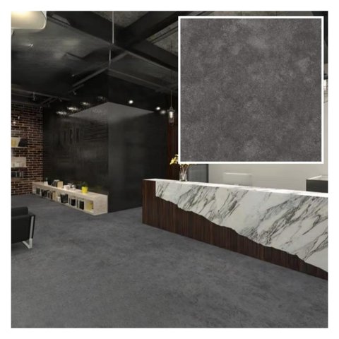 Mobii - Piso Vinílico Símil Porcelanato 45,7X45,7 Gris Oscuro