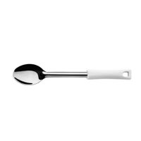Di Solle - Cuchara Solida Acero Inox 23 Cm Mango Blanco Durafio