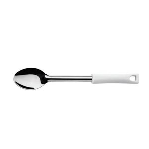 Di Solle - Cuchara Solida Acero Inox 23 Cm Mango Blanco Durafio