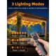 thumbnail image 2 of Luces de cadena VOZUJI S14 15 m impermeables con control remoto regulable, 2 of 8