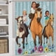 thumbnail image 5 of Spirit: Cabalgando libre-theme 4-Piece Shower Curtain Set with Rugs, Waterproof Bathroom Decor Set Includes Bath Mat, U-Shaped Rug, Toilet Lid Cover and Curtain with Hooks, 5 of 6