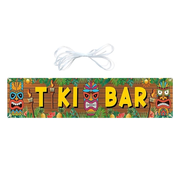 Tiki Banner Party Photo Prop Casa De Vacaciones Sala De Estar Tropical Banner