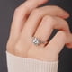 thumbnail image 4 of Anillos de Moissanita de Oro Blanco de 18K de 1 Uds para Mujer Regalo Color D Claridad VVS1 Anillos de Diamante Anillo de Plata Esterlina S925 Joyería Anillos de Compromiso de Moissanita con, 4 of 8
