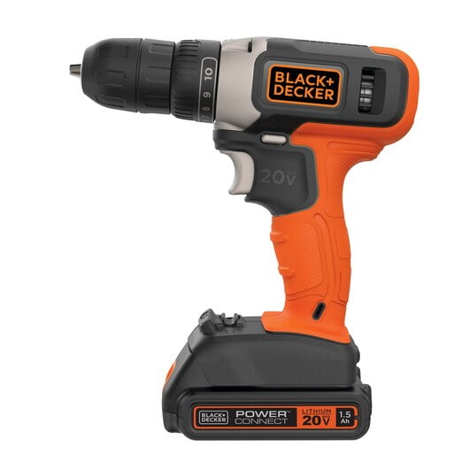 Black And Decker - Taladro Rotacion Inalambrico Black Y Decker Bcd702c1 B2 20v 10mm+bateria 1 5ah