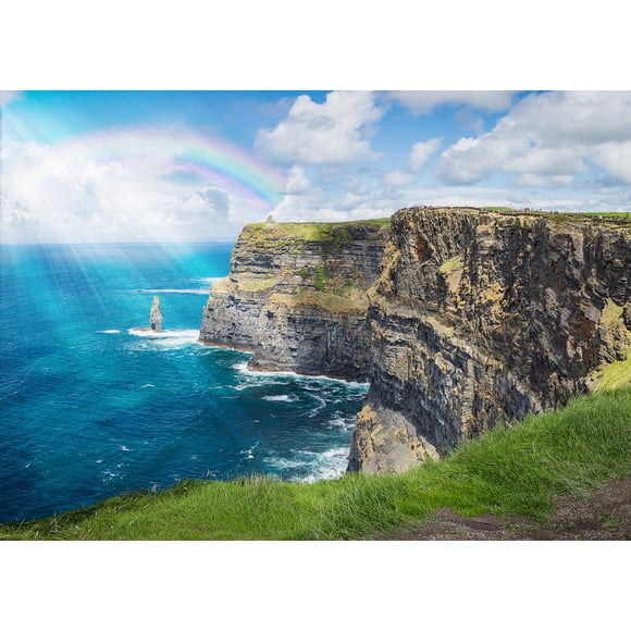 Puzzle Playjig Acantilados de Moher en Irlanda con Arcoíris 1000 piezas