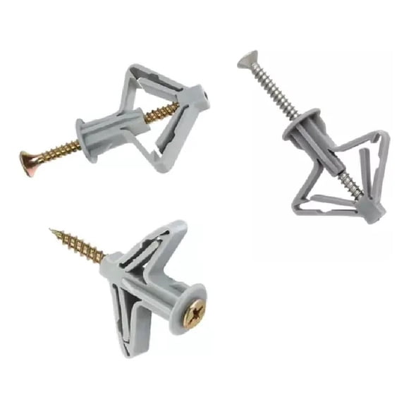 Pack Tarugos Anclaje Tabique Yeso + Tornillo 50 Mm Kit 25 Un