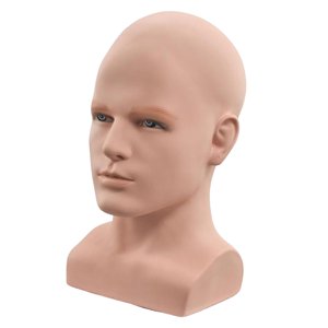 Ioensy - Cabeza De Maniquí Masculino Adulto De Pvc, Busto De Cabeza, Soporte De Exhibición Profesional, Sombrero