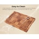 thumbnail image 4 of Tablas de cortar Fibogollo Bamboo con ranura para jugo y soporte, 3 unidades, 4 of 6
