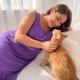 thumbnail image 2 of Agnes Orinda Women's Plus Size Camisones sin mangas Vestido de noche suave y cómodo con estampado de gatos Ropa de dormir Pijamas 1X Púrpura oscuro, 2 of 8