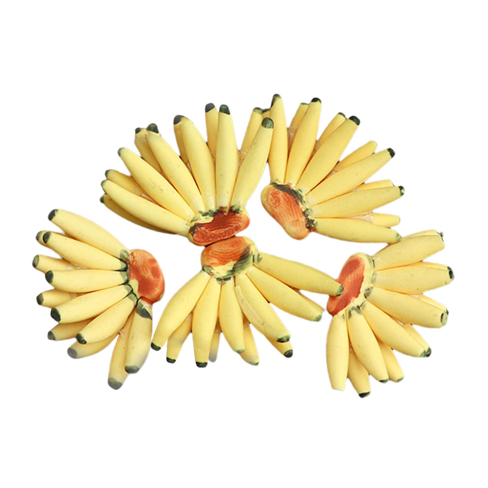 Magideal - Accesorios Para Casa De Muñecas En Miniatura De Plátano, Decoración Para Casa De Muñecas A Escala 1/12, Modelo De Plátano, Fruta Falsa En Miniatura, 5