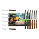 thumbnail image 2 of Set 6 tenedores 6 cuchillos sierra asado madera parrilla #2, 2 of 3