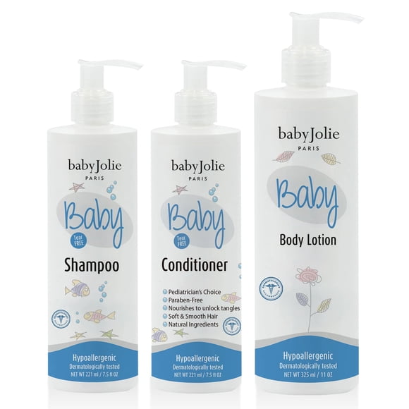 Set De Baño Para Bebé Shampoo Acondicionador Loción 221 Ml