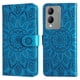 thumbnail image 1 of Funda tipo cartera FOXDOCK para Vivo Y17s , diseño girasol en relieve, cuero PU, cierre magnético, soporte y tarjetero, 1 of 5