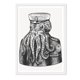 thumbnail image 1 of Cuadro Marinero Pulpo con Marco Blanco, 1 of 1