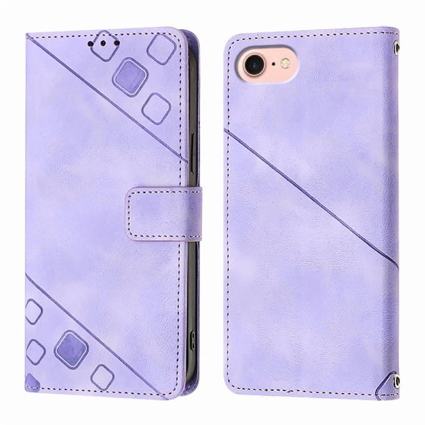 Funda Cartera para iPhone 17e con Soporte y Ranuras, Resistente a Golpes y Rayones Morado