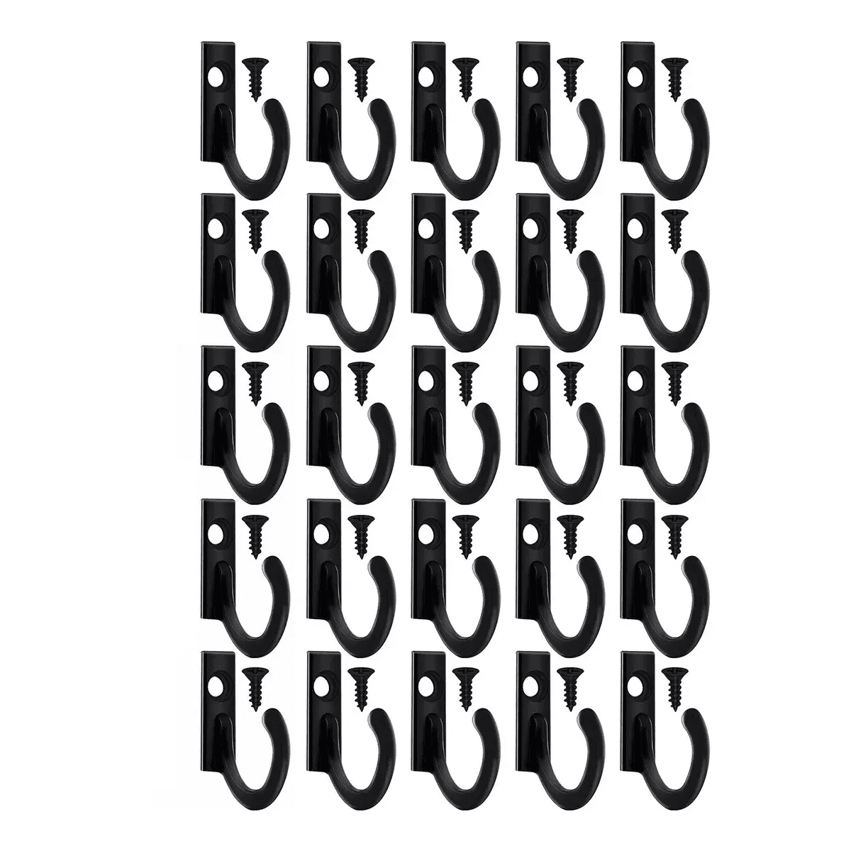 Paquete De 50 Ganchos De Pared Belug Ganchos De Pared Negros Negro