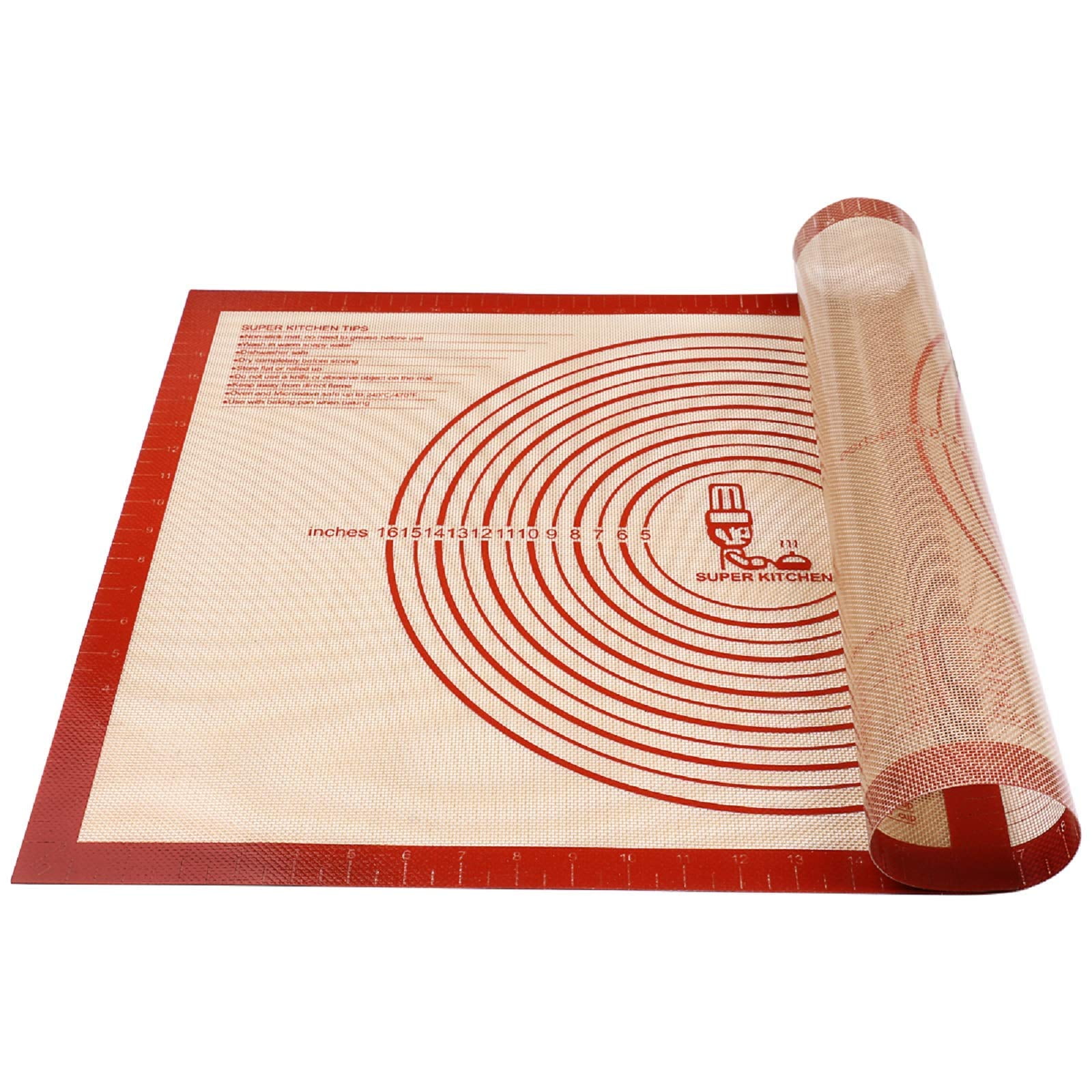 Alfombrilla De Pastelería Folksy Super Kitchen Antideslizante Con Medidas De 70 X 50 Cm