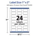 thumbnail image 5 of Label Avery TrueBlock Matte White 1x2 cm 600 Láser/Inyección de tinta, 5 of 7