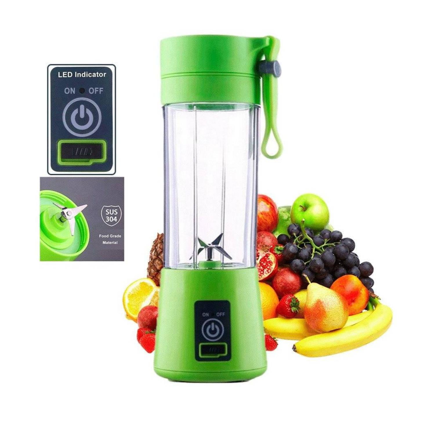 Total Upgrate - Juguera Licuadora Batidora Jugos Portatil Recargable Usb Verde