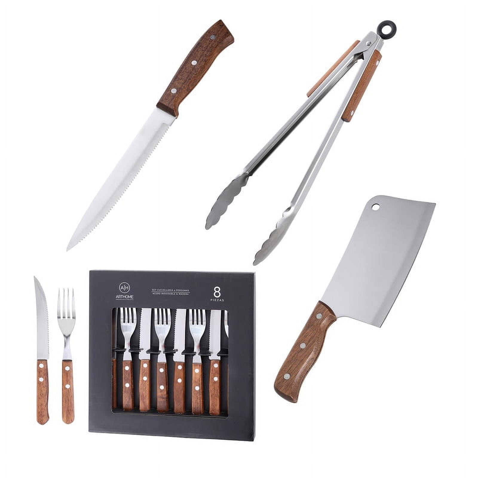 Set Parrilla 11 Piezas Acero Inoxidable Arthome Par56