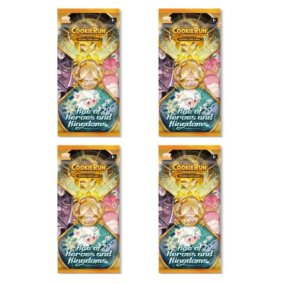 Cartas coleccionables CookieRun: Braverse Age of Heroes - Pack de 4