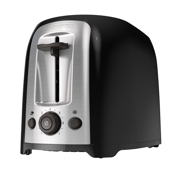 Tostadora BLACK+DECKER TR1278BD de 2 rebanadas, 850 W, 7 ajustes de color