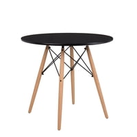 Habita2 Chile - Mesa De Comedor Redonda Tipo Eames 100Cm - Negro