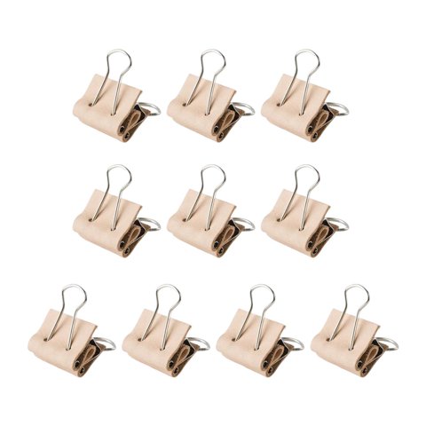 Magideal - 10 Clips Pequeños De Pu Para Carpetas, Paquete De Herramientas Con Abrazaderas De Borde Multifuncionales, Clips De Protección, Accesorios Para Oficina S