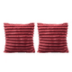 thumbnail image 2 of Pack 2 fundas de cojín super suave líneas decoración 43x43 cm color rojo, 2 of 2