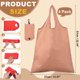 thumbnail image 2 of Uxcell 4 Paquete de Bolsa de Viaje Plegable con Asas, Bolsas de Compras Reutilizables de Tela de Poliéster Ligera, Bolsa de Compras Lavable para Mujeres y Hombres Viaje Playa Almacenamiento, Rosa, 2 of 7