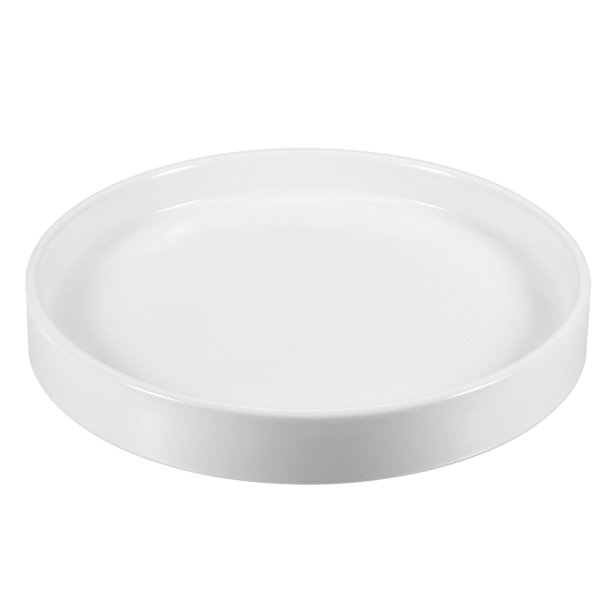 Platillo Redondo de Cerámica Uxcell para Macetas, Bandeja para Goteo de Flores para Jardinería Blanco 20cm