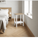 thumbnail image 2 of Mesa Lateral Vintage de Madera Mesa Auxiliar Artesanal de Pino - Blanco - 40x30x70 cm, 2 of 3